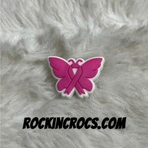Breast Cancer Croc Charm